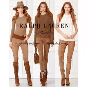 Ralph Lauren Collection stretch genuine lamb suede leggings @shop@iamwarrior